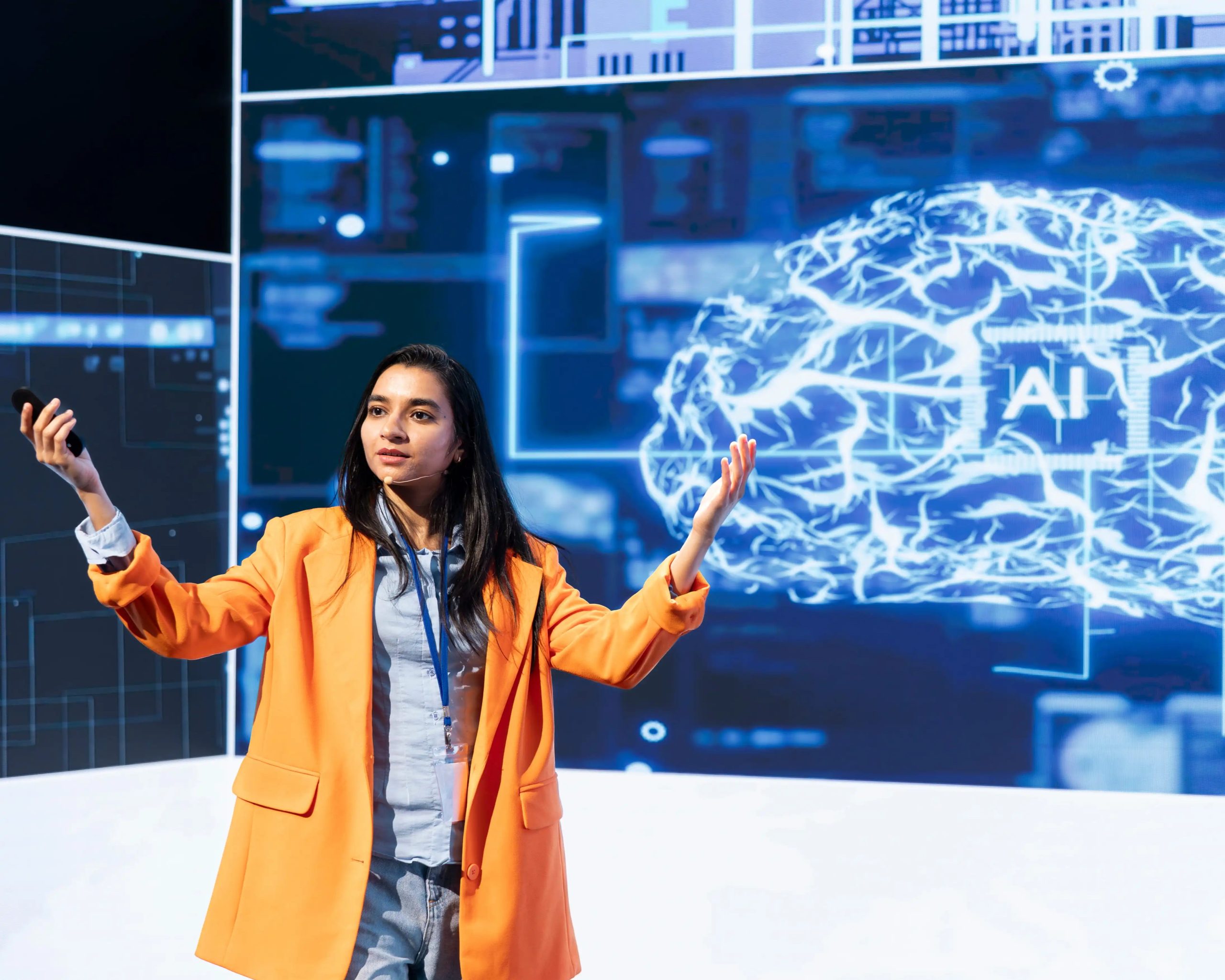 A digicentrix tutor teaching an AI course