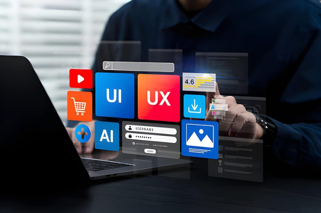 a student is learning from basics to advance ui & ux course