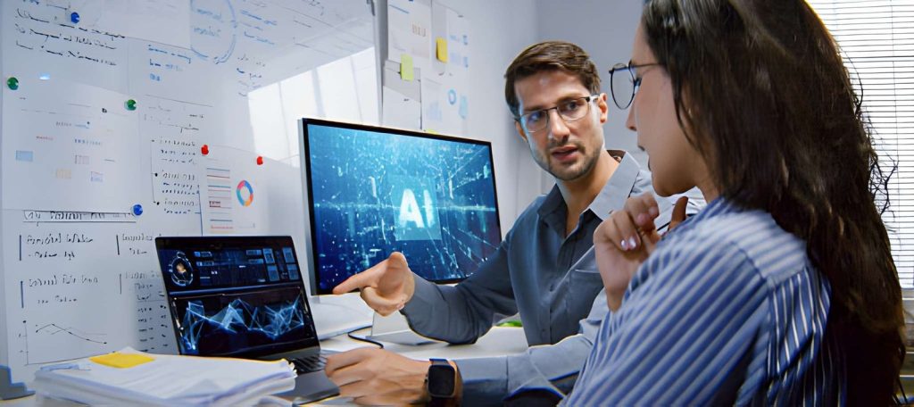 DigiCentrix students discussing about AI